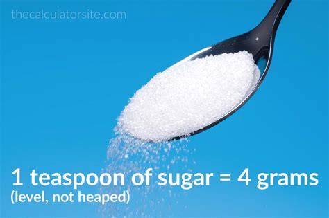 1 Teaspoon Sugar In Grams