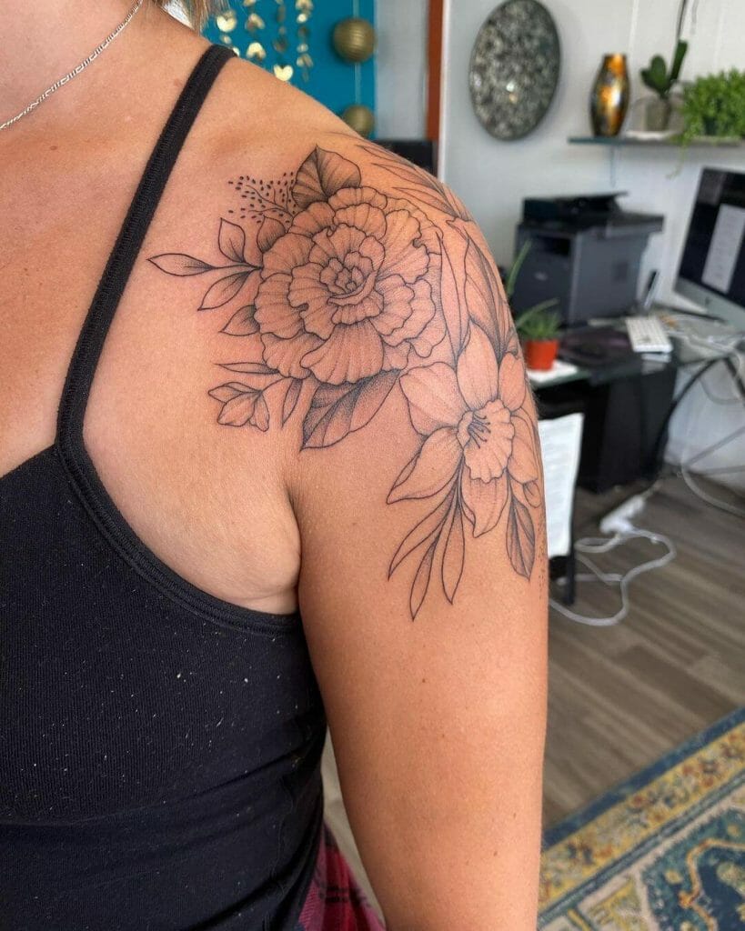 10 Best Floral Shoulder Cap Tattoo Ideas That Will Blow Your Mind