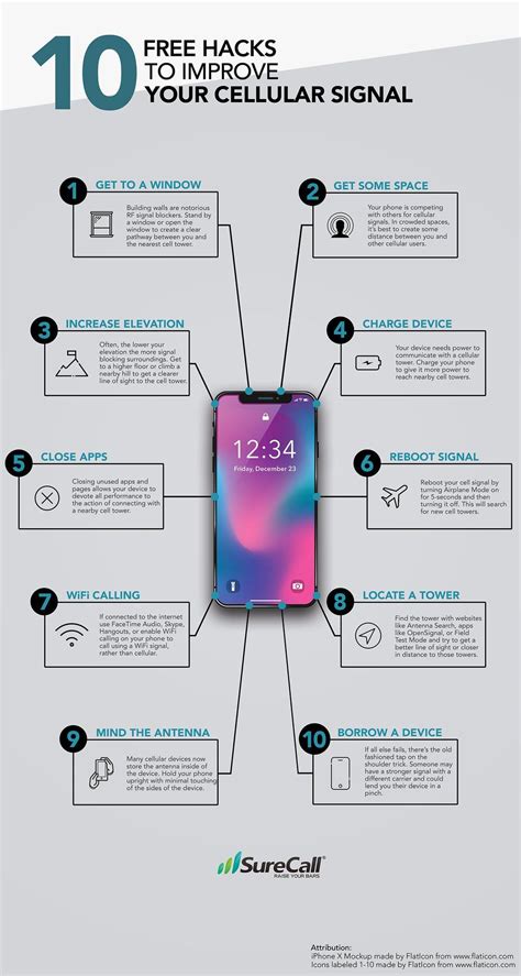 10 Free Hacks To Improve Your Cellular Signal Infographic Life Hacks