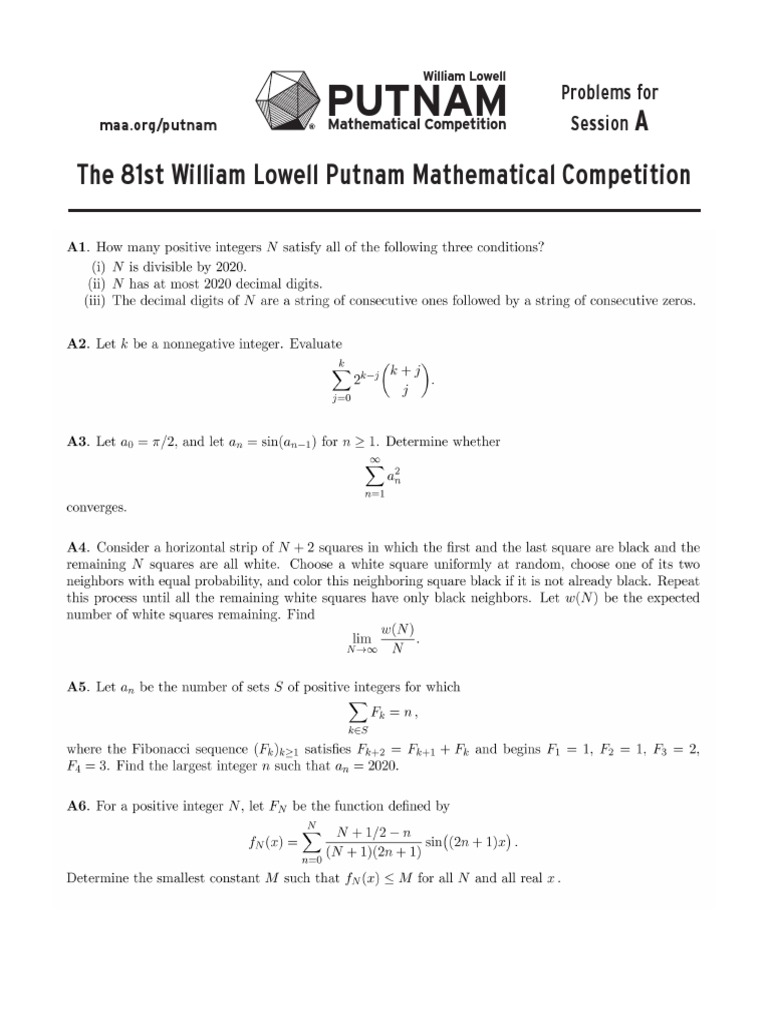 10 Pro Strategies To Excel In The William Putnam Competition Now