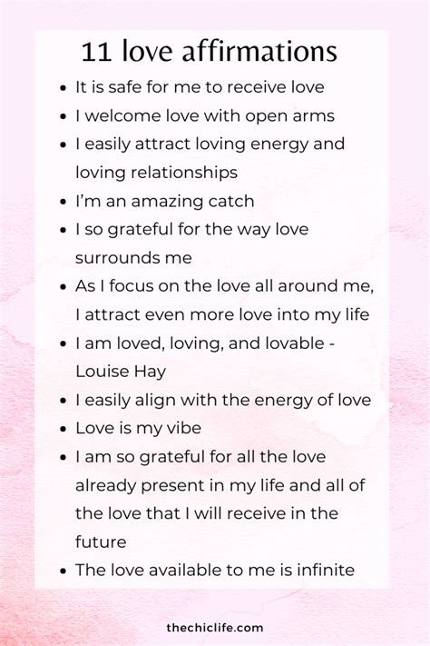 11 Love Affirmations To Help You Manifest And Attract True Love Artofit