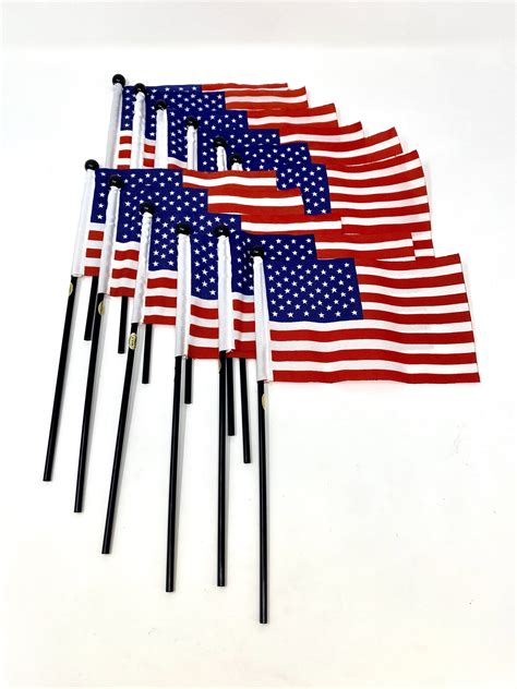 12 Small Cloth American Usa Flags 6 X 4 Walmart Com