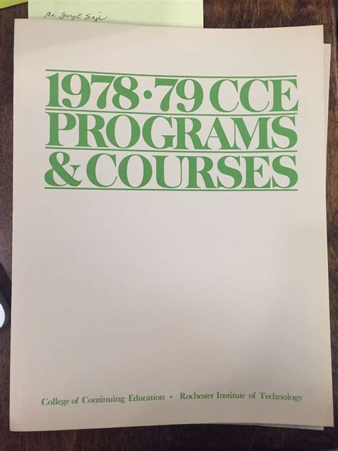 1978 79 Cce Programs And Courses College Of Continuing Education