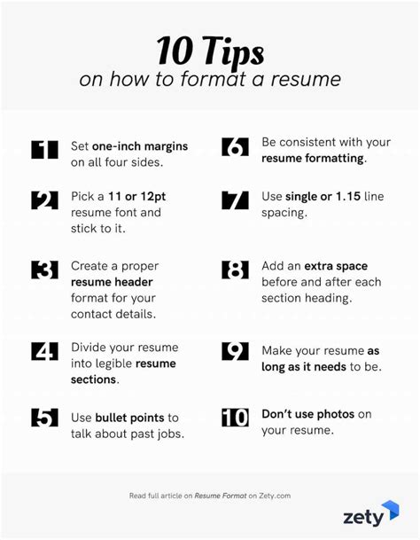 2025 Resume Format Tips Ernest M Moorhead