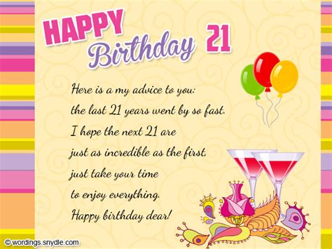 21St Birthday Wishes Messages And 21St Birthday Card Wordings