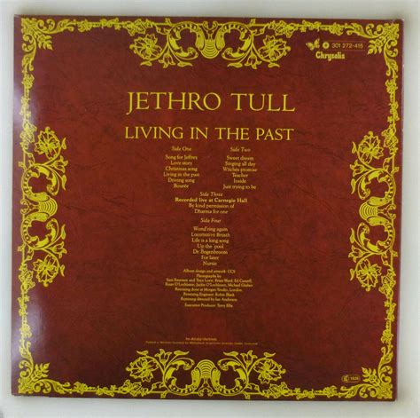 2X 12 Lp Jethro Tull Living In The Past K8386 K23 Ebay