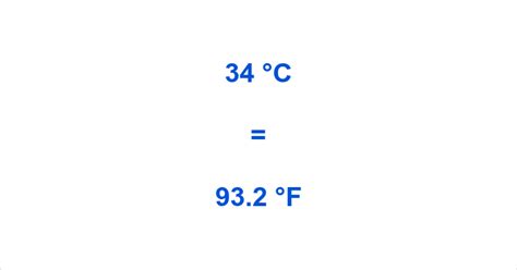 34 Celsius To Fahrenheit What Is 34 C In F