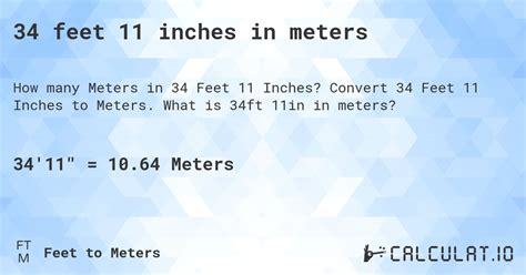 34 Feet To Meters What Is 34 Feet In Meters