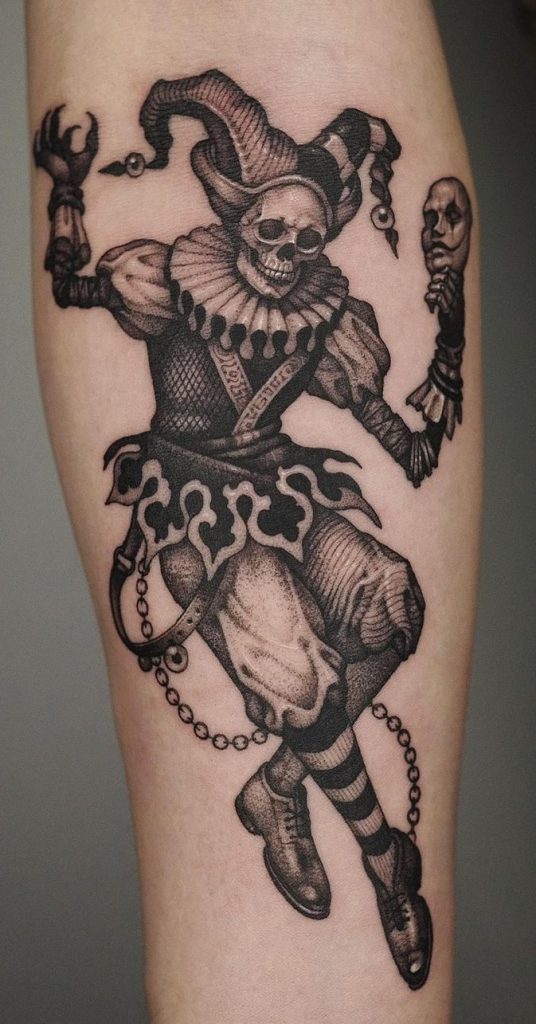 38 Best Jester Tattoos Images On Pinterest Jester Tattoo Clown