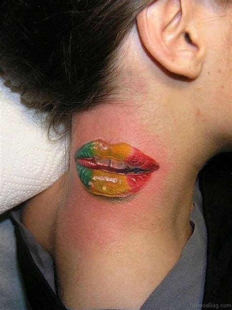 39 Attractive Kiss Tattoos On Neck Tattoo Designs Tattoosbag Com