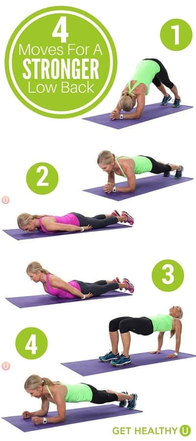 4 Moves For A Stronger Low Back Low Back Exercises Get Healthy Back