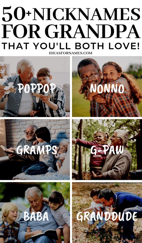 50 Alternative Nicknames That Are Perfect For Grandpa Ideas For Names