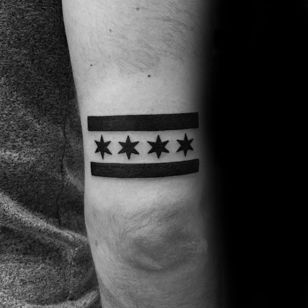 50 Chicago Flag Tattoo Designs For Men Illinois Ink Ideas