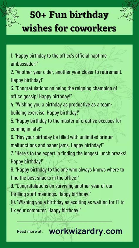 50 Fun Ways To Say Happy Birthday At Workplace For Coworkers