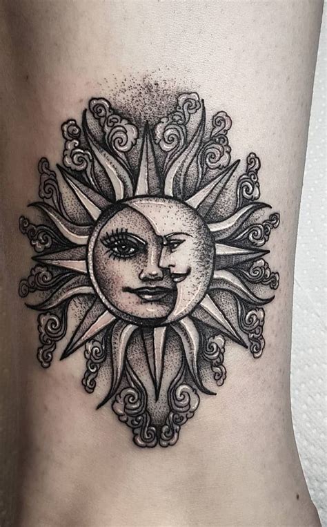 50 Meaningful And Beautiful Sun And Moon Tattoos Kickass Things