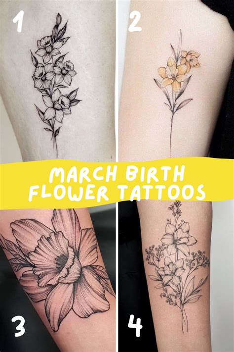 6 Tips To Create The Ultimate March Birth Flower Tattoo Today