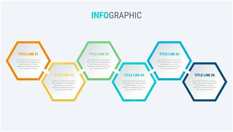 6Step Colorful Business Infographic On Light Background Graph Diagram Process Vector Graph