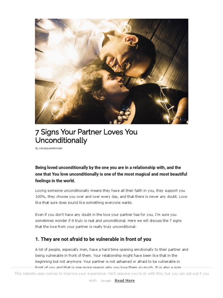 7 Signs Your Partner Loves You Unconditionally Unconditional Love