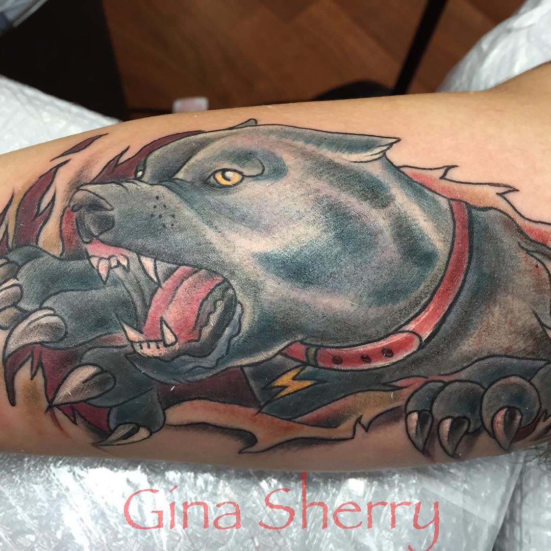 70 Pitbull Tattoo Designs Meanings For The Dog Lovers 2019