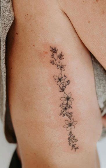 75 Unique Small Tattoo Designs Ideas Floral Side Piece I Take You