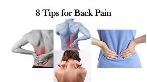 8 Tips For Back Pain Relief