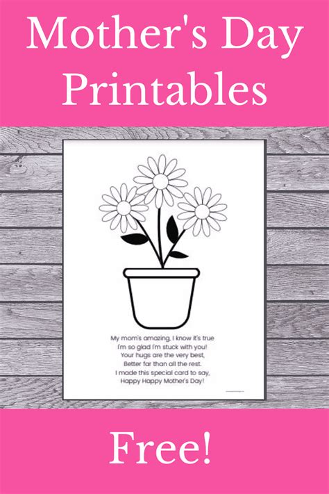 9 Free Mother S Day Printables Poems Crafty Morning Mothers Day