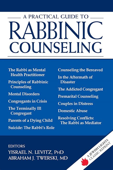 A Practical Guide To Rabbinic Counseling A Jewish Lights