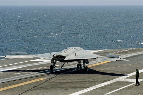 After Two Historic Carrier Landings Navy S X 47B Drone Scrubs A Third