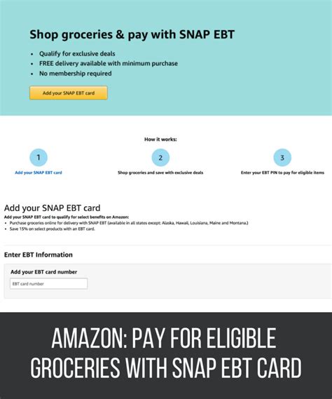 Amazon Accepting Snap Ebt On Qualifying Orders See My Grocery Haul