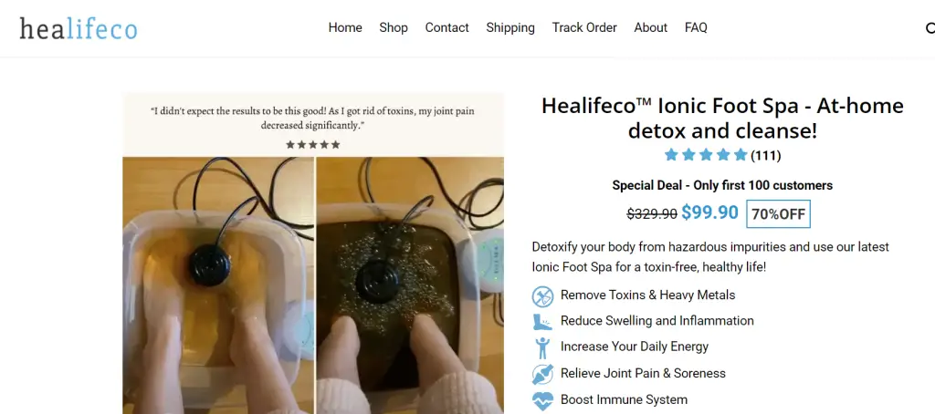 Amazon Com Healifeco Ionic Foot Spa Healifeco 2 0 Healifeco Ionic