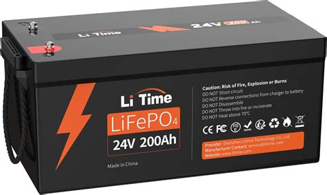 Amazon Com Litime 24V 200Ah Lifepo4 Lthium Battery 25 6 Volt 200Amp