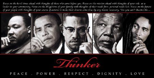 Amazon Com The Thinker Ii By Design Max Art Print Poster 36X18 King Obama Malcom X Mandela Marley Nelson Mandela Poster Posters Prints