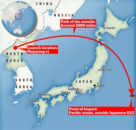 Analysis North Korea Fires Ballistic Missile Over Japan Daily Mail