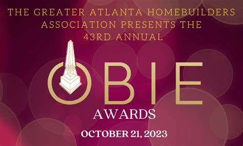 Annual Obie Awards Honor Atlanta Homebuilding Community Atlanta Agent