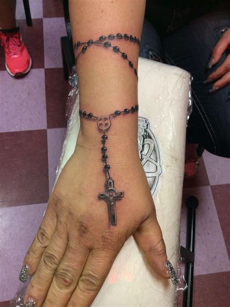 Arm Women Amp 39 S Small Rosary Tattoo On Wrist 192571 Saesipapictur2