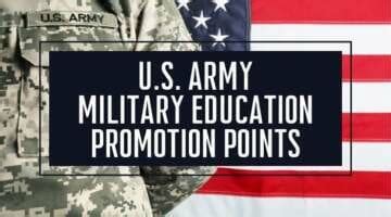 Army Military Education Promotion Points Veteran Com