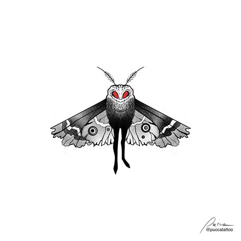 Artstation Mothman Tattoo Design