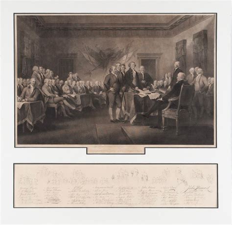 Asher B Durand After John Trumbull Key To The Declaration Of