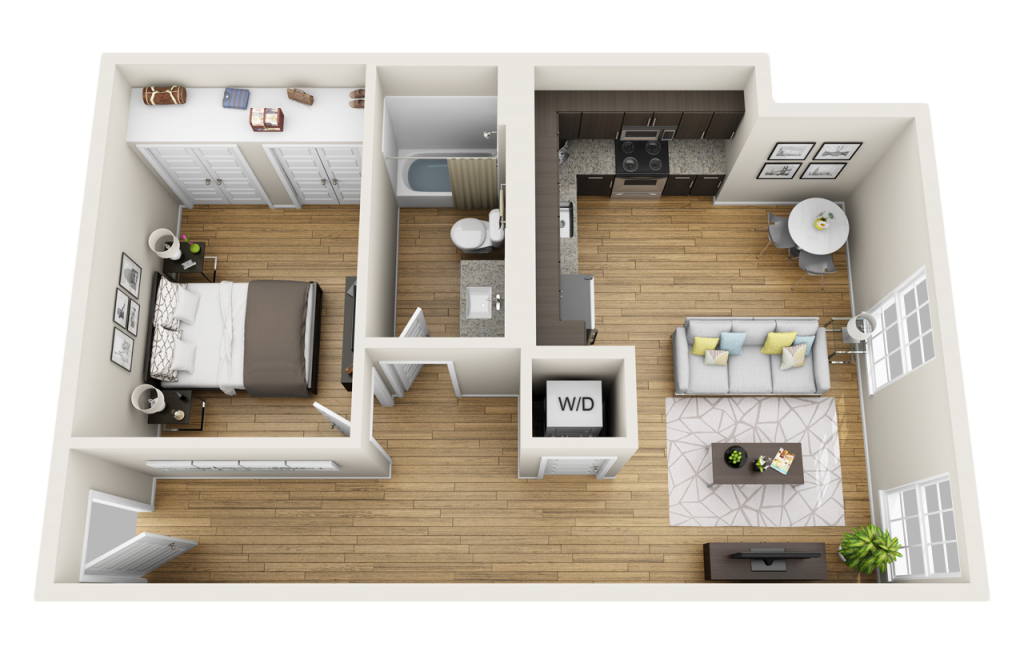 B4 Arya Floor Plans 1 Bedroom Apartments Nashville