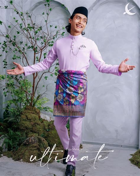 Baju Melayu Ultimate Lilac Elrah Exclusive