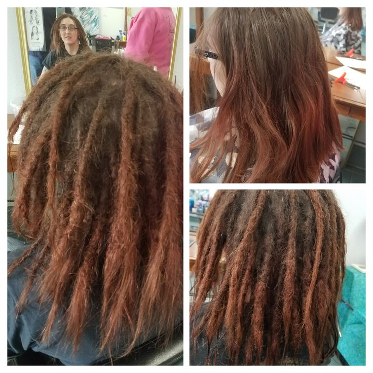 Before And After Dread Installation At G Spot Hair Design Hair