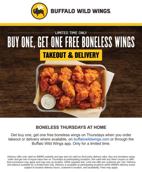 Best Buffalo Wild Wings Coupons Promo Codes