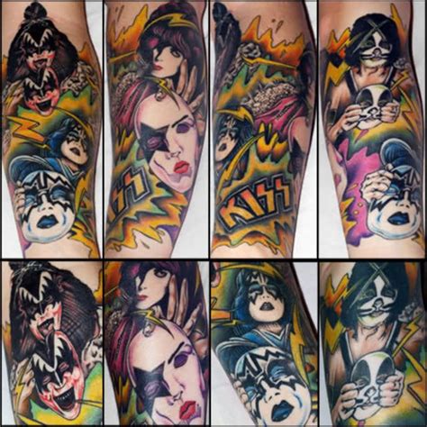 Bildresultat F R Kiss Unmasked Kiss Tattoos Kiss Artwork Tattoos