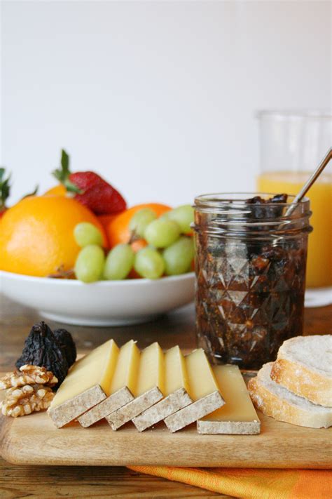 Breakfast Spread With Comt Fig And Walnut Jam Bread And Fruit Recipe