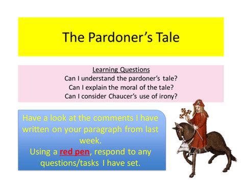 Chaucer Scheme Of Work Year 7 Teaching Resources