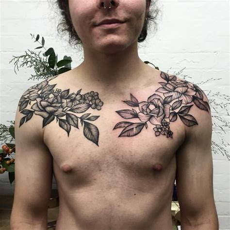 Chest Tattoo Flower