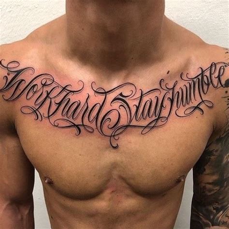 Chest Tattoo Writing Chest Tattoo Lettering Chest Tattoo Quotes