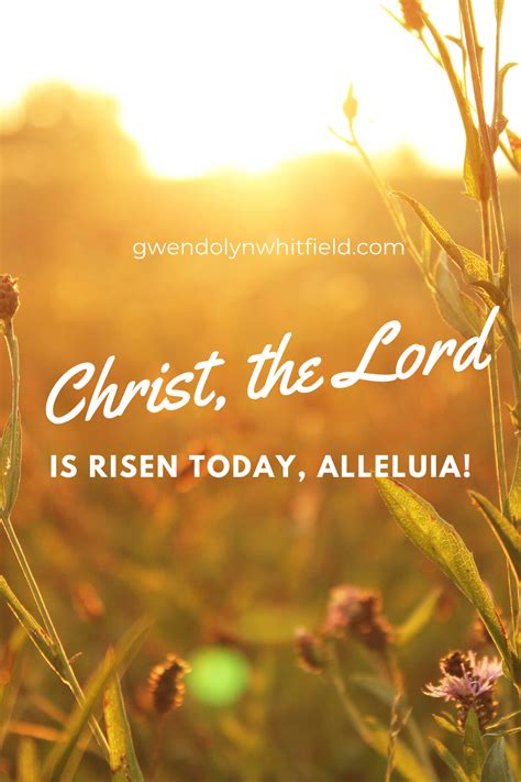 Christ The Lord Is Risen Today Gwendolyn Whitfield