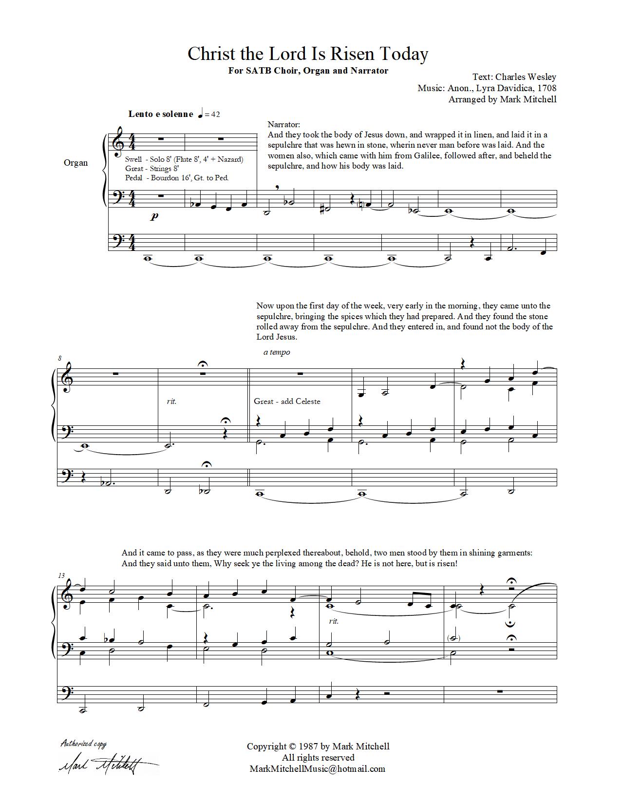 Christ The Lord Is Risen Today Satb By Brigette Smisor Shevy The