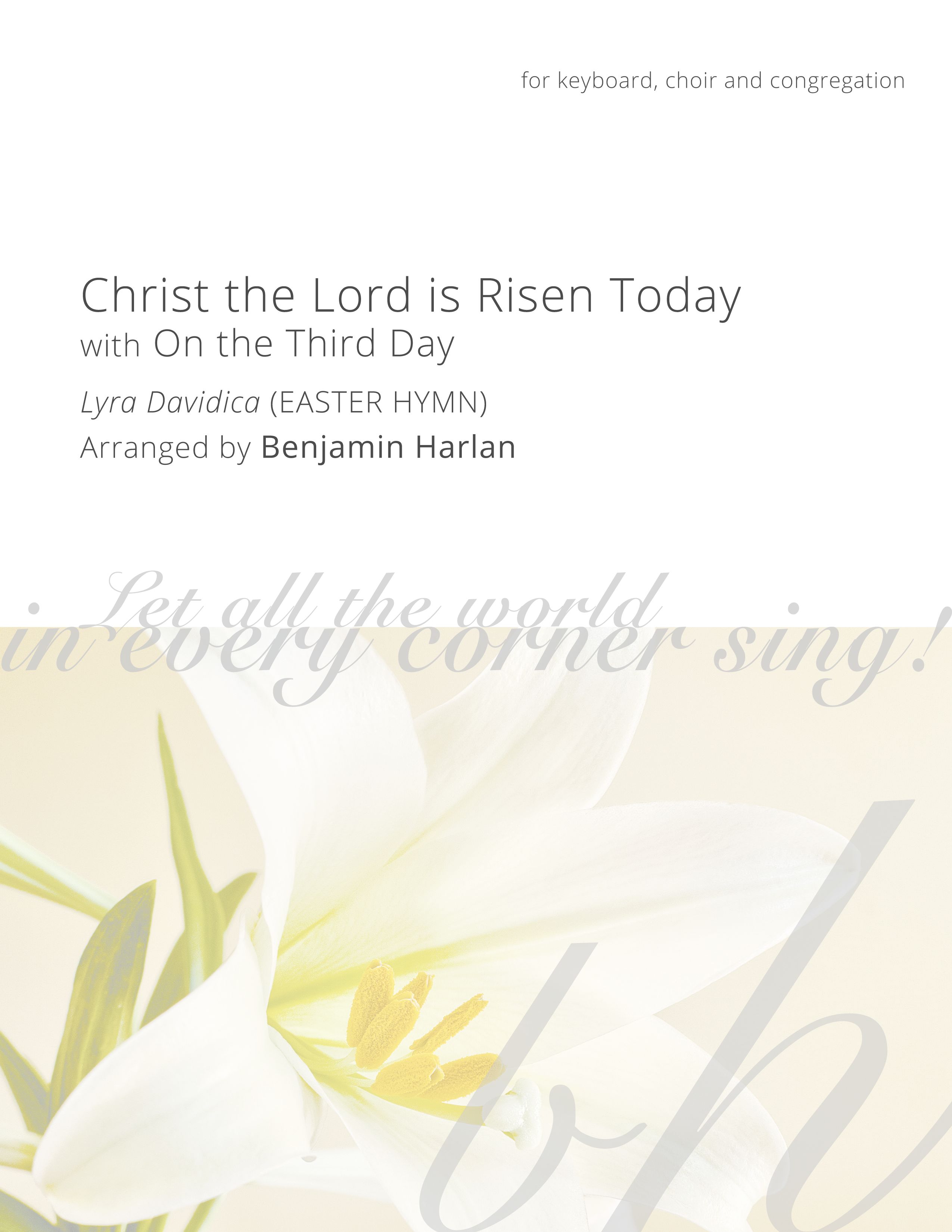 Christ The Lord Is Risen Today With Introit Benjamin Harlan Music